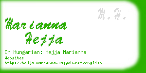 marianna hejja business card